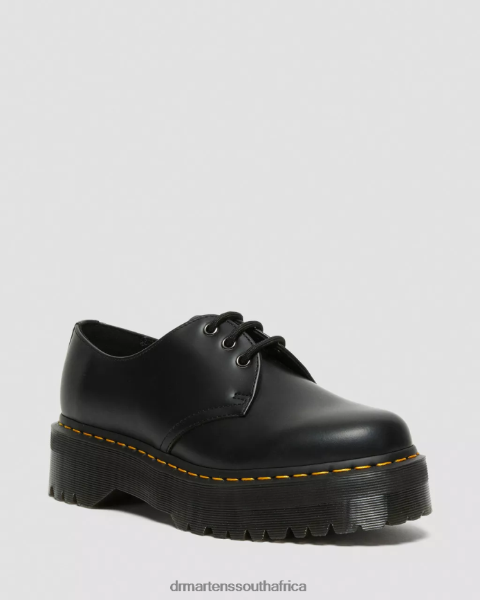1461 Smooth Leather Platform Shoes Dr. Martens Women Footwear 2J208N215 Black Polished Smooth