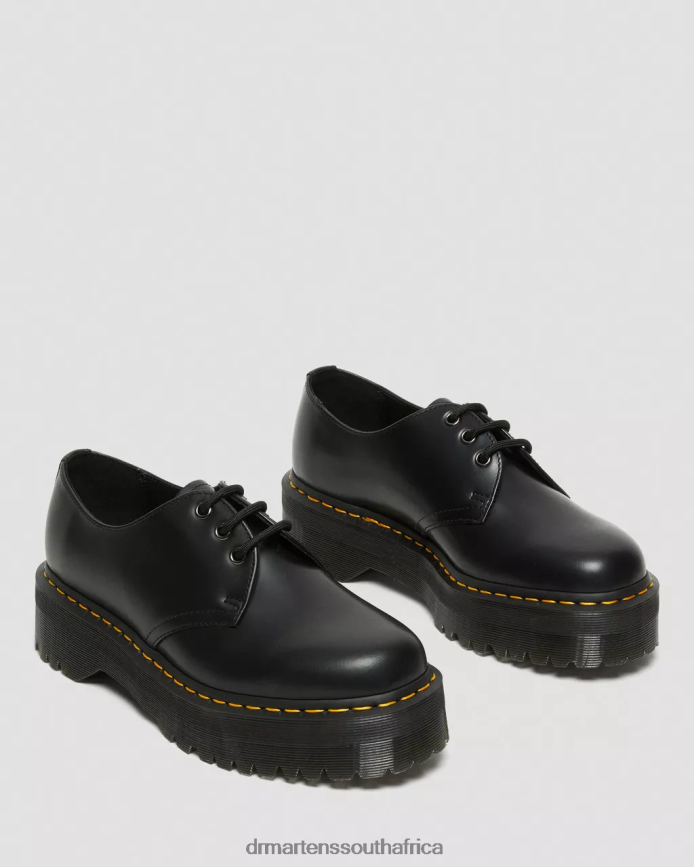 1461 Smooth Leather Platform Shoes Dr. Martens Women Footwear 2J208N215 Black Polished Smooth
