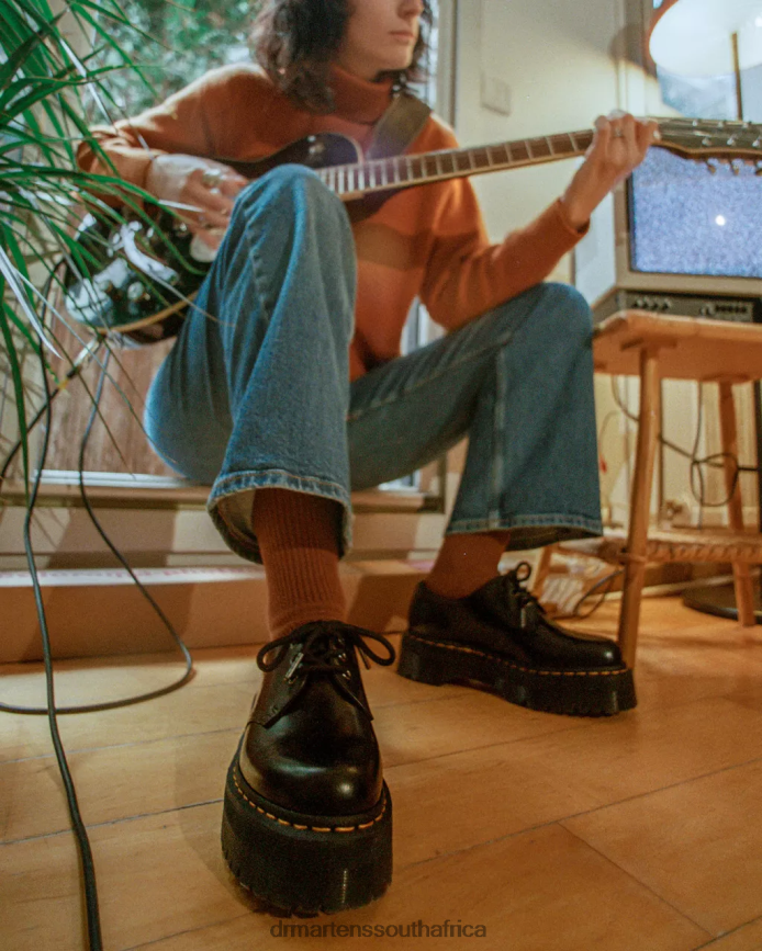 1461 Smooth Leather Platform Shoes Dr. Martens Women Footwear 2J208N215 Black Polished Smooth