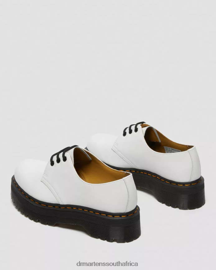 1461 Smooth Leather Platform Shoes Dr. Martens Women Footwear 2J208N230 White Polished Smooth