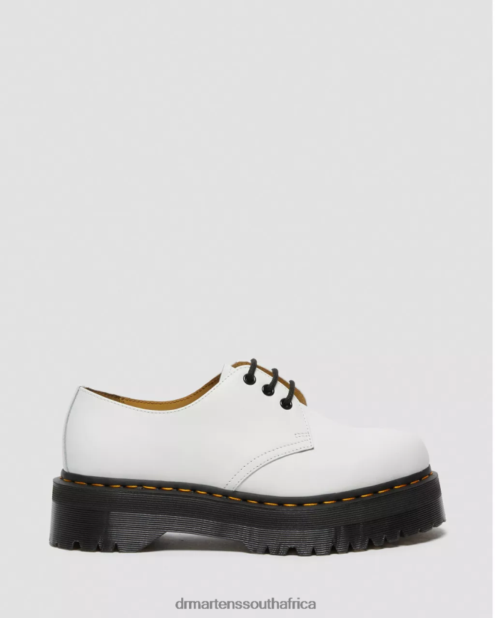 1461 Smooth Leather Platform Shoes Dr. Martens Women Footwear 2J208N230 White Polished Smooth