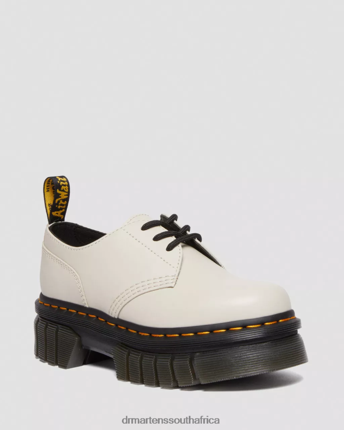 Audrick Nappa Leather Platform Shoes Dr. Martens Women Footwear 2J208N232 Cobblestone Grey Nappa Lux