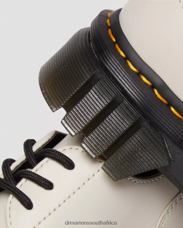 Audrick Nappa Leather Platform Shoes Dr. Martens Women Footwear 2J208N232 Cobblestone Grey Nappa Lux