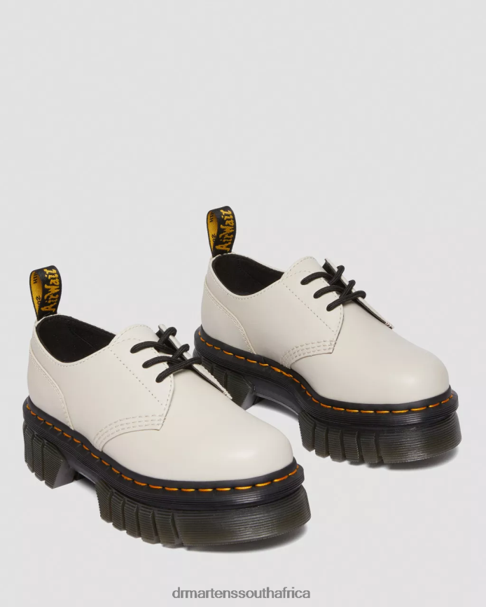 Audrick Nappa Leather Platform Shoes Dr. Martens Women Footwear 2J208N232 Cobblestone Grey Nappa Lux
