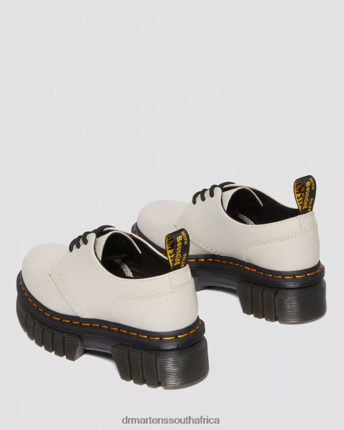 Audrick Nappa Leather Platform Shoes Dr. Martens Women Footwear 2J208N232 Cobblestone Grey Nappa Lux