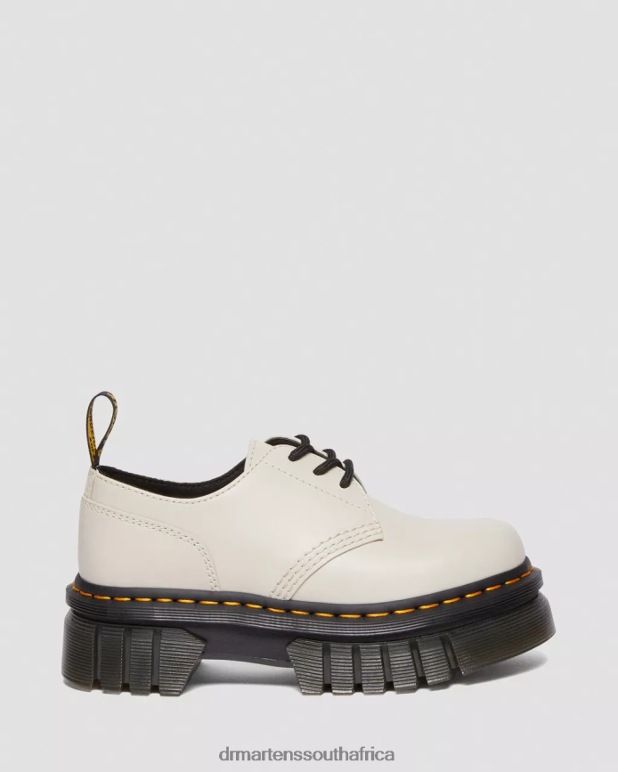 Audrick Nappa Leather Platform Shoes Dr. Martens Women Footwear 2J208N232 Cobblestone Grey Nappa Lux