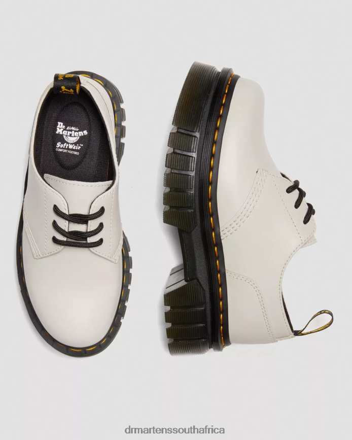 Audrick Nappa Leather Platform Shoes Dr. Martens Women Footwear 2J208N232 Cobblestone Grey Nappa Lux