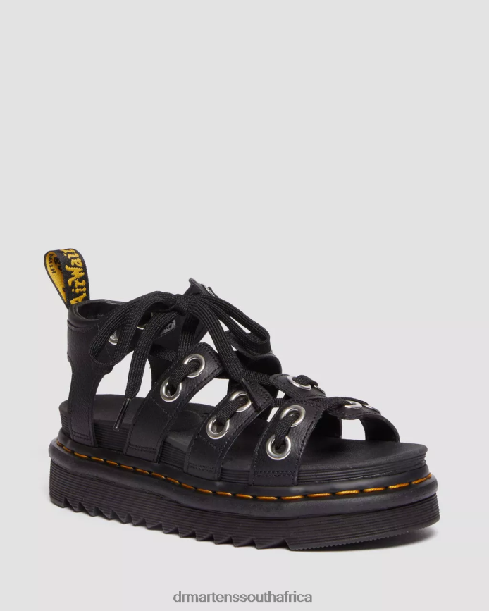 Blaire Hardware Leather Strap Sandals Dr. Martens Women Footwear 2J208N272 Black Athena
