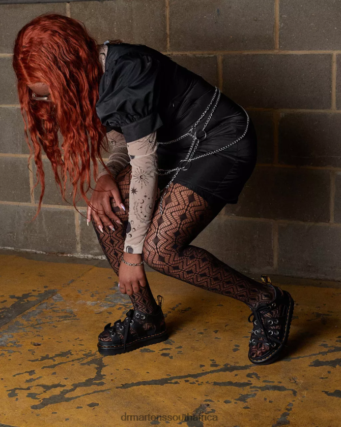 Blaire Hardware Leather Strap Sandals Dr. Martens Women Footwear 2J208N272 Black Athena