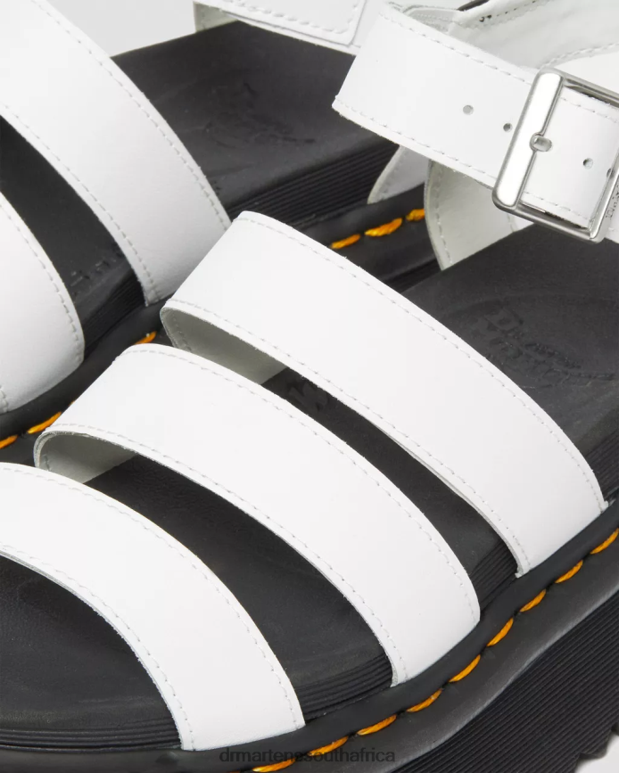 Blaire Hydro Leather Platform Strap Sandals Dr. Martens Women Footwear 2J208N249 White Hydro