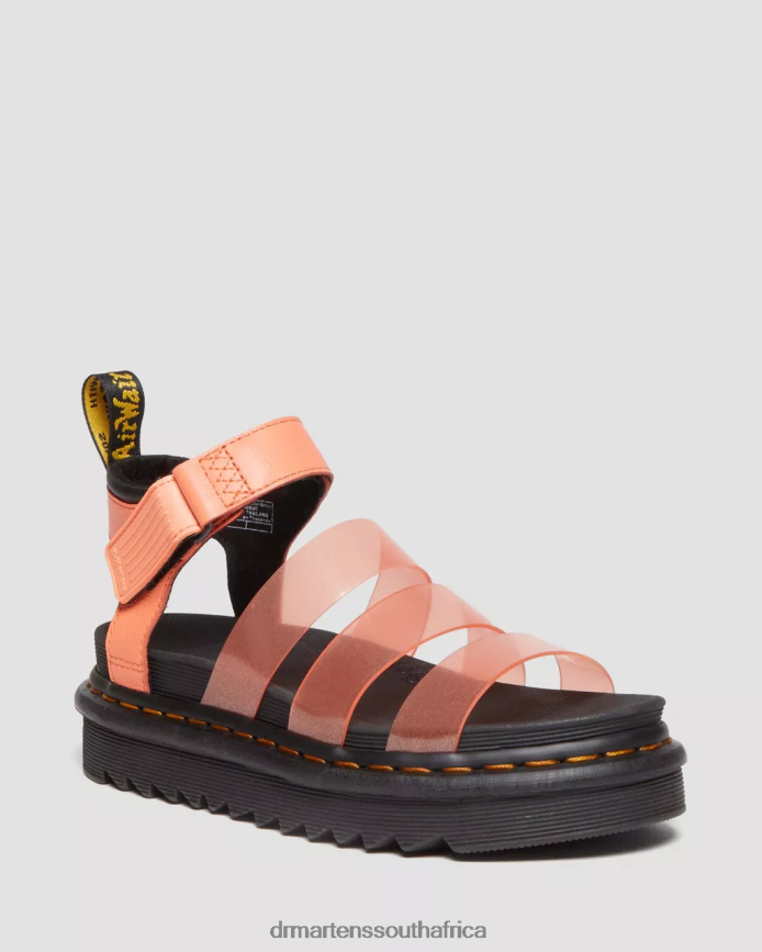 Blaire Jelly Glitter Strap Sandals Dr. Martens Women Footwear 2J208N350 Coral Pisa