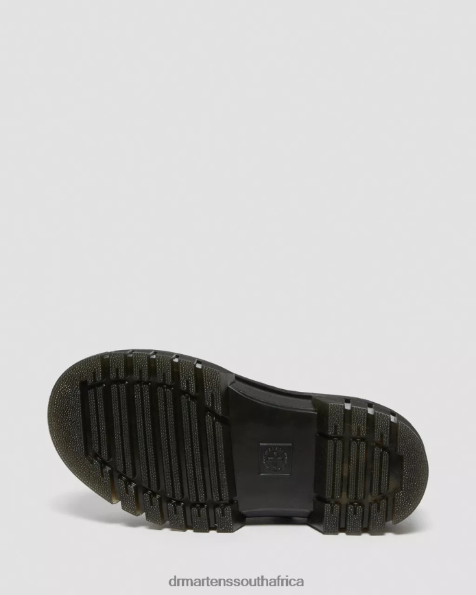 Ricki Nappa Lux Leather 3-Strap Platform Sandals Dr. Martens Women Footwear 2J208N244 Black Nappa Lux