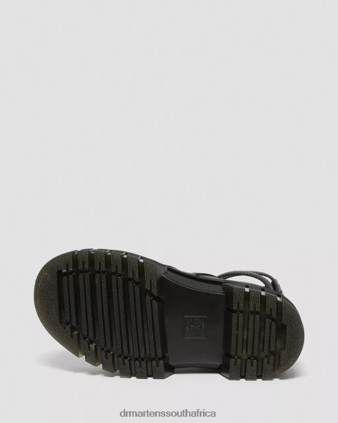 Ricki Nappa Lux Leather Platform Gladiator Sandals Dr. Martens Women Footwear 2J208N258 Black Nappa Lux