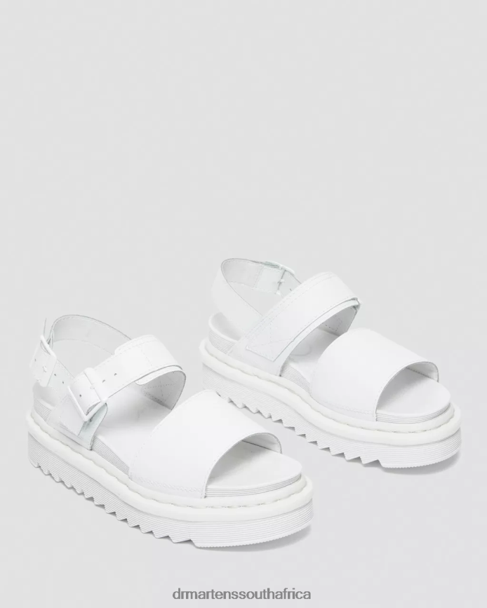 Voss Mono Hydro Leather Strap Sandals Dr. Martens Women Footwear 2J208N352 White Hydro