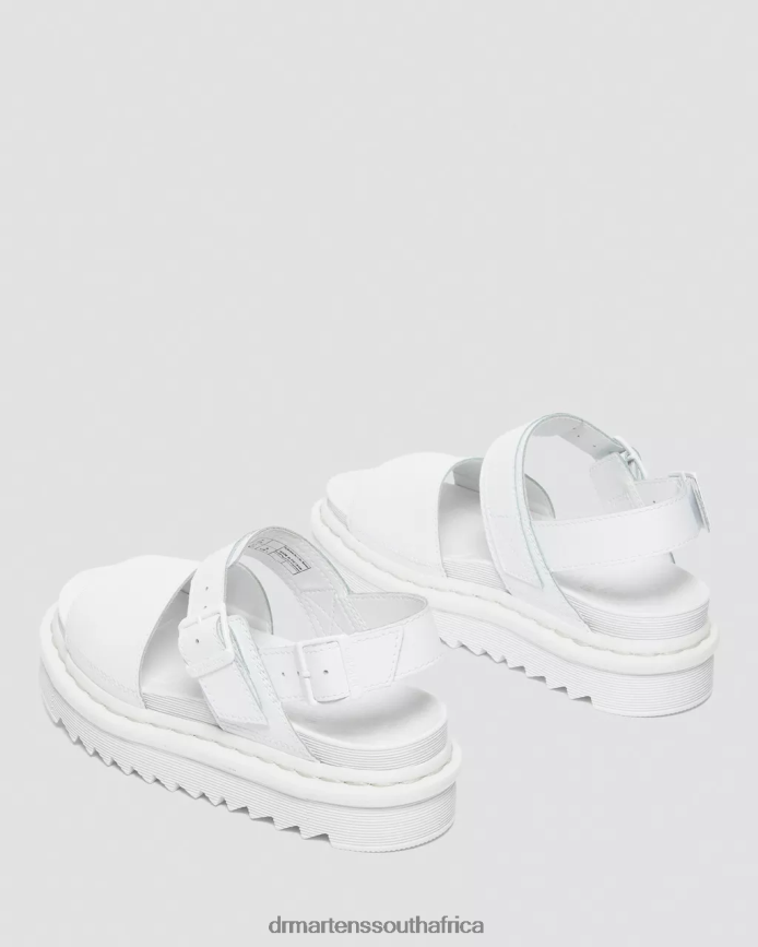 Voss Mono Hydro Leather Strap Sandals Dr. Martens Women Footwear 2J208N352 White Hydro