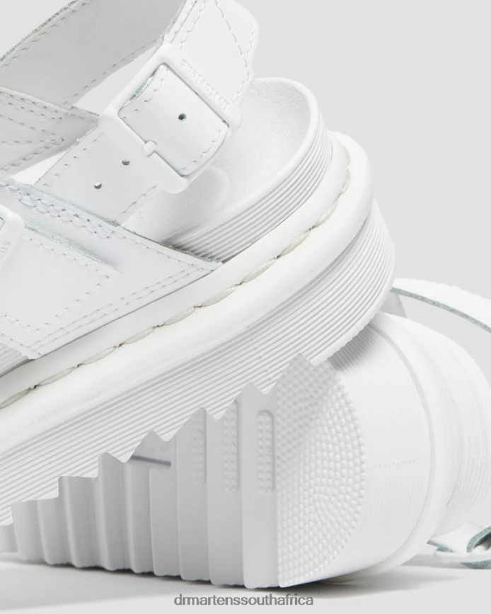 Voss Mono Hydro Leather Strap Sandals Dr. Martens Women Footwear 2J208N352 White Hydro