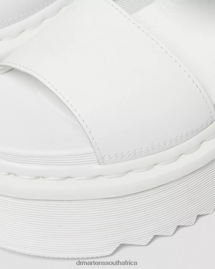Voss Mono Leather Platform Strap Sandals Dr. Martens Women Footwear 2J208N277 White Hydro