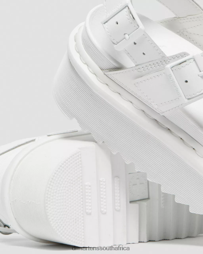 Voss Mono Leather Platform Strap Sandals Dr. Martens Women Footwear 2J208N277 White Hydro